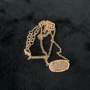 Kendra Scott Elisa Pendant Necklace in Rose Gold Plated and Rose Gold Dr…